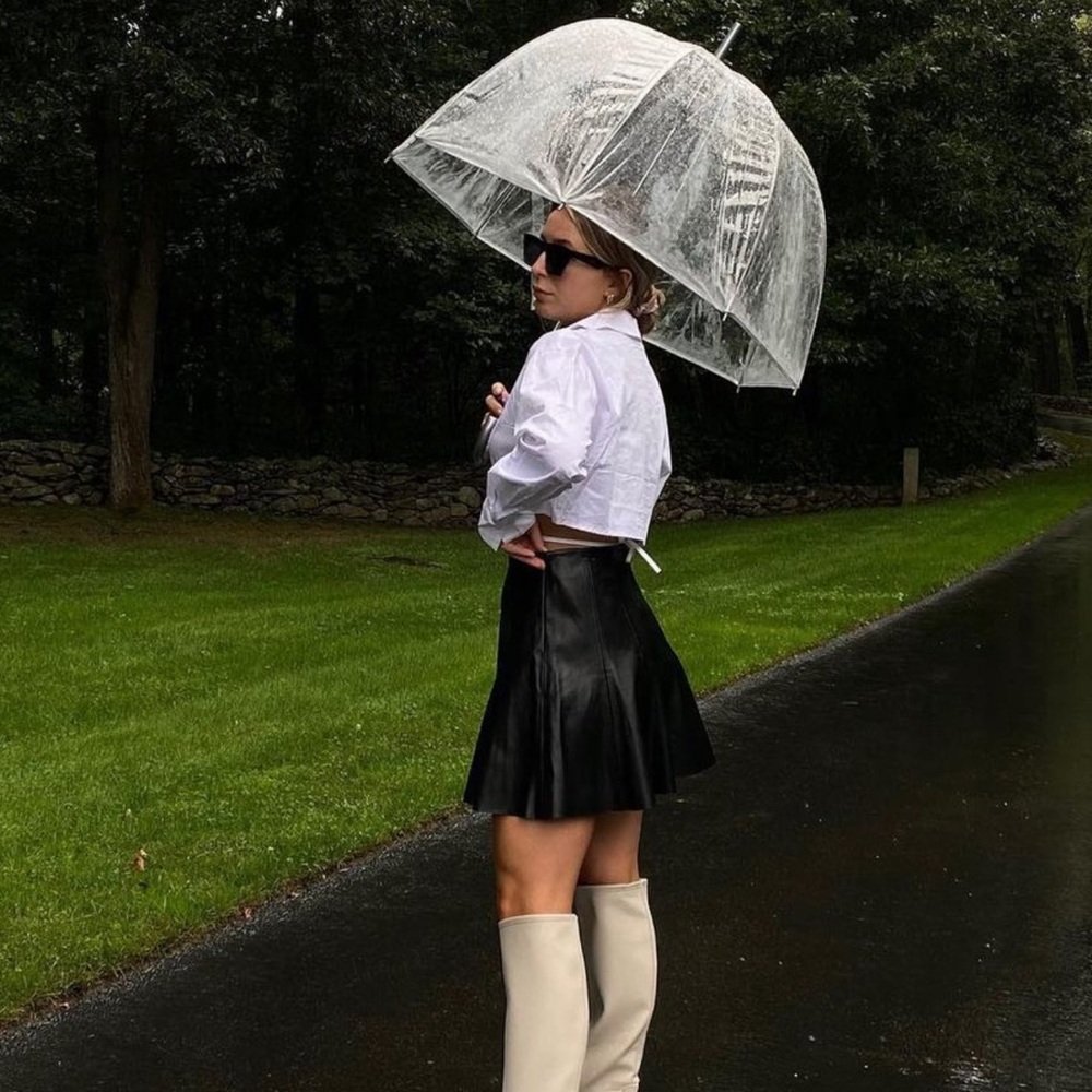 Zara Faux Leather Mini Skirt